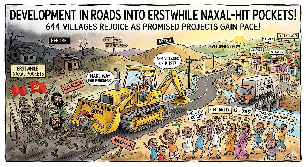Development Now Makes Inroads Into Erstwhile Naxal-Hit Pockets As Infrastructure Projects Gain Pace Across 644 Villages