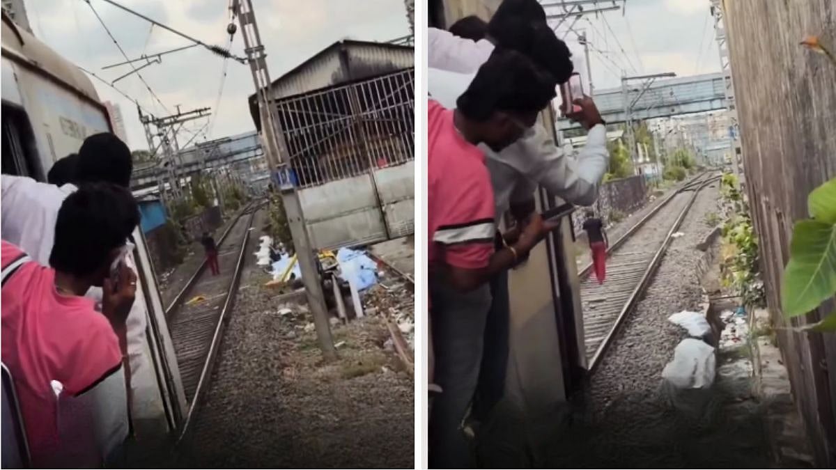Mumbai Local Delayed As Drunk Man Casually Walks On Railway Tracks; Viral Video Sparks Outrage - WATCH