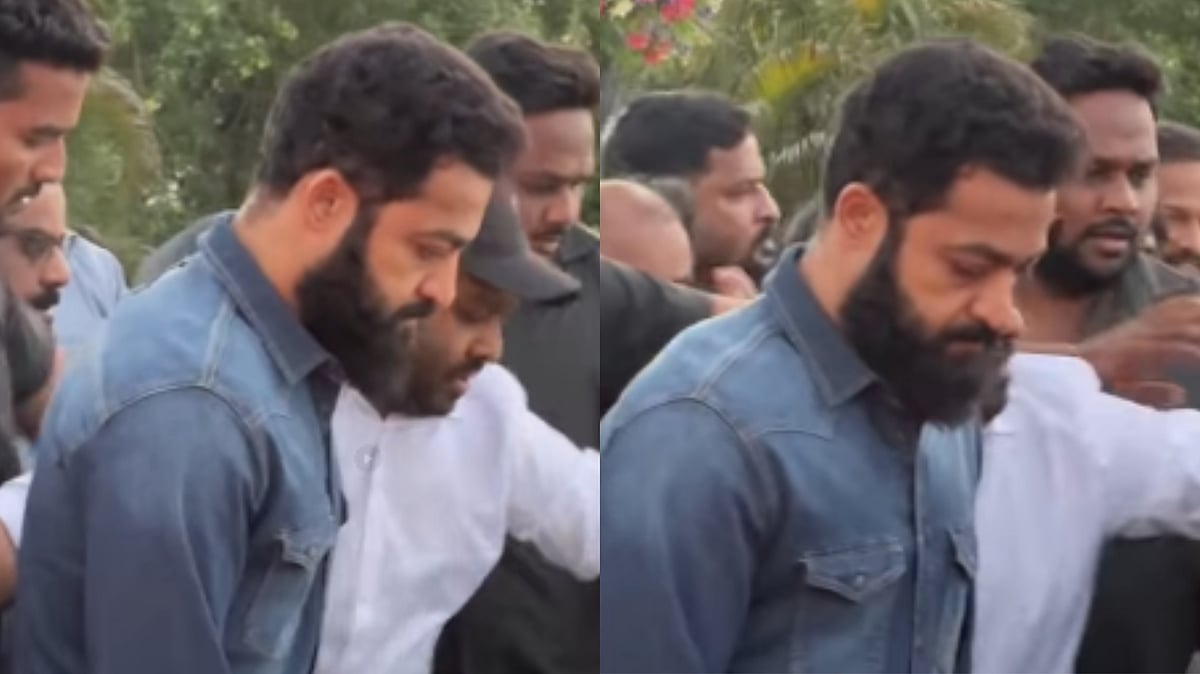 Video: Fan Falls At Jr NTR's Feet During Visit To Hyderabad's NTR Ghat, Actor's Reaction Goes Viral 