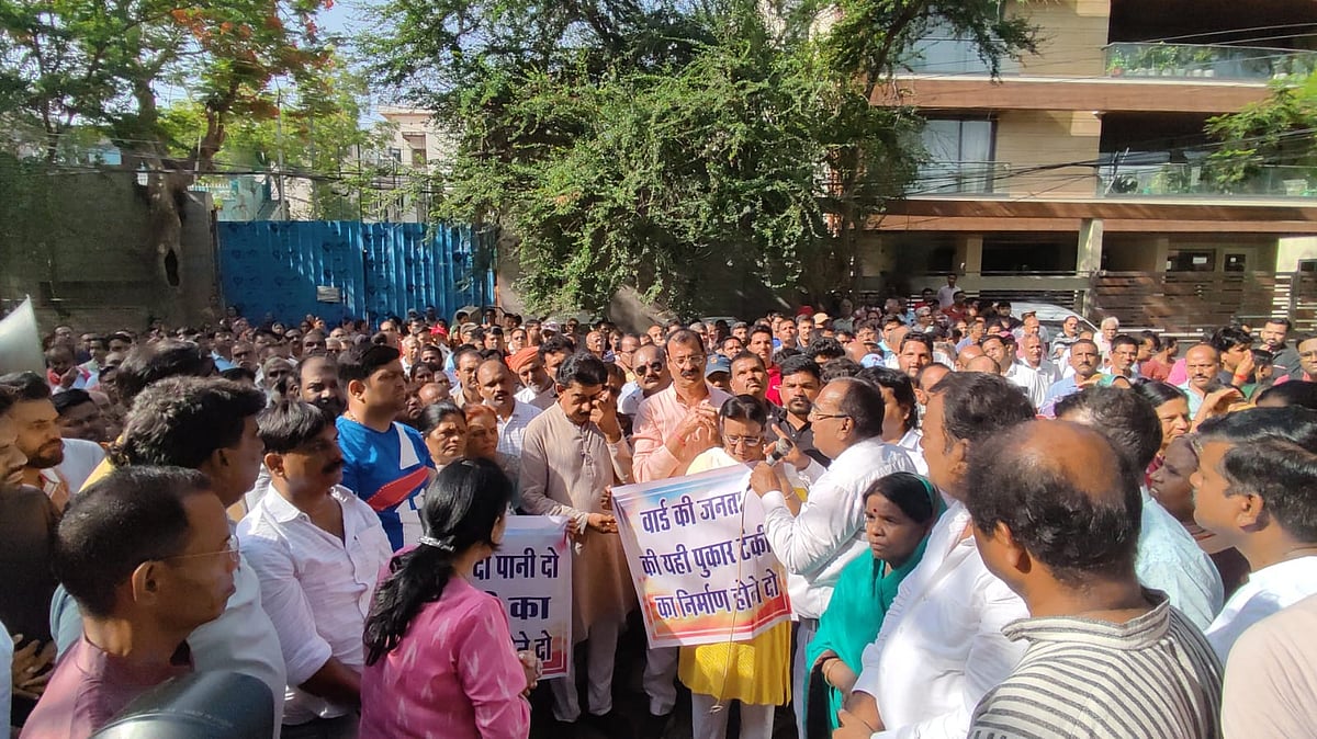 Protest Erupts Over Stalled Water Tank Construction In Indore 