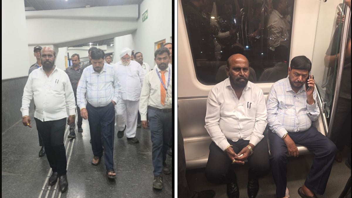 Mumbai: Union Minister Ramdas Athawale Travels on Maha Mumbai Metro, Appreciates MMRDA For World-Class Facility 