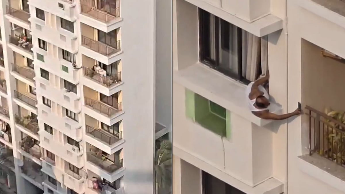 'Chacha Ki Daring Toh Dekho': Elderly Man Risks His Life To Allegedly Record Neighbour Without Consent; Viral Video Shocks Internet