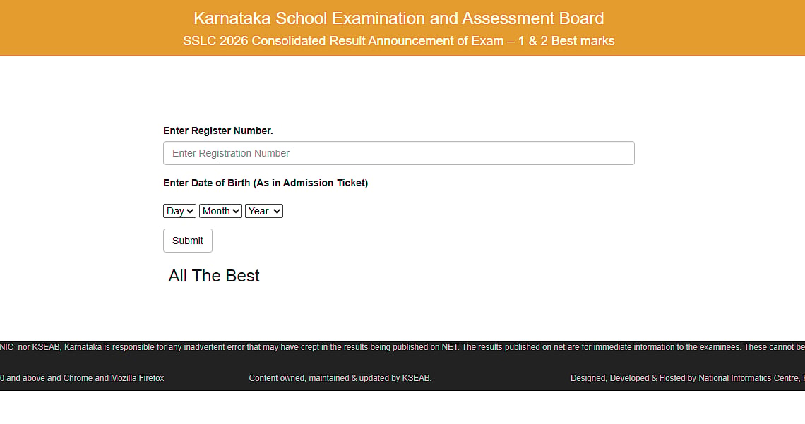 Karnataka SSLC Exam 2 Result 2026 OUT At karresults.nic.in; Direct Link Here
