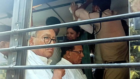 NSUI Protest Over NEET Paper Leak, Digvijaya Among 200 Detained