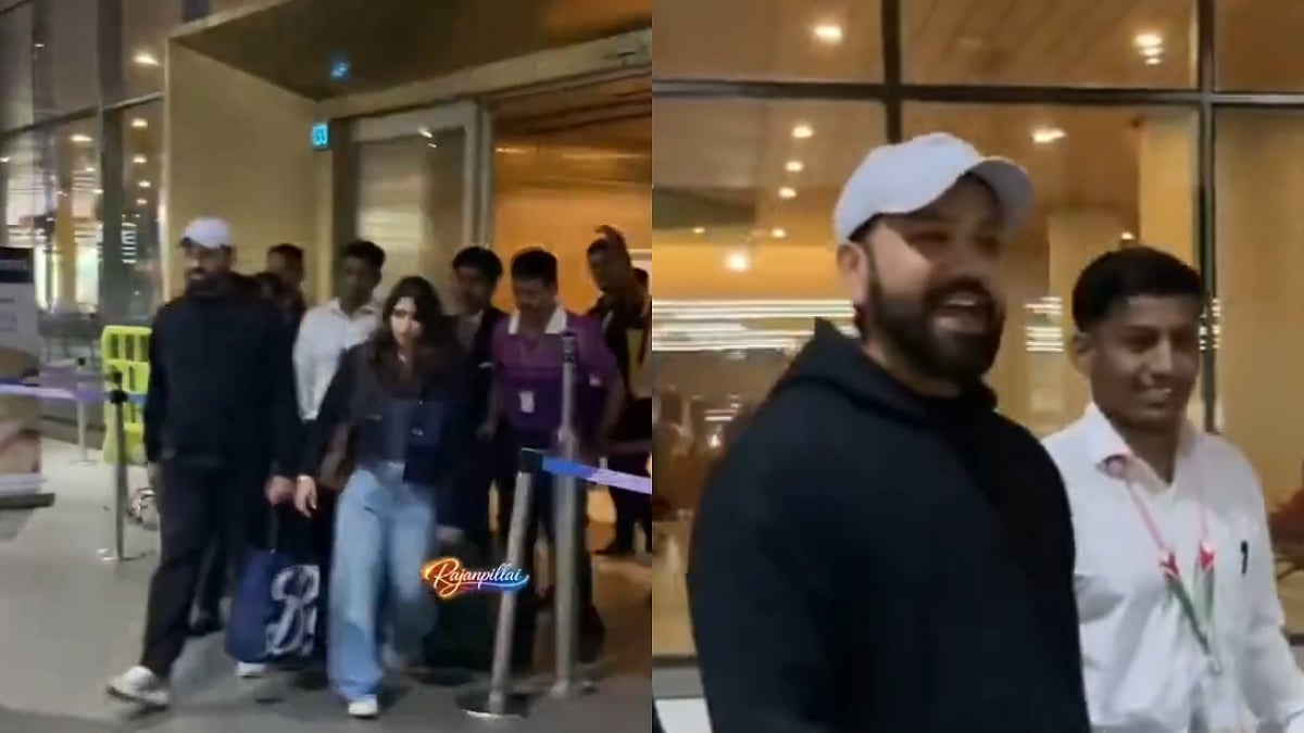 'Bahut Yeh Kar Dete Yaar': Rohit Sharma Blushes After Paparazzi Ask Him To Walk With Wife Ritika Sajdeh; VIDEO Viral