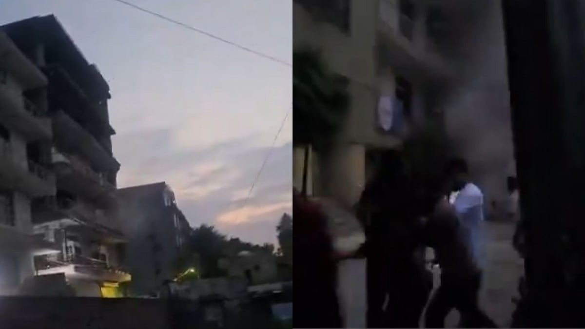Mehrauli Building Collapse: Terrifying Video Captures Five-Storey Building Crumbling Within Seconds