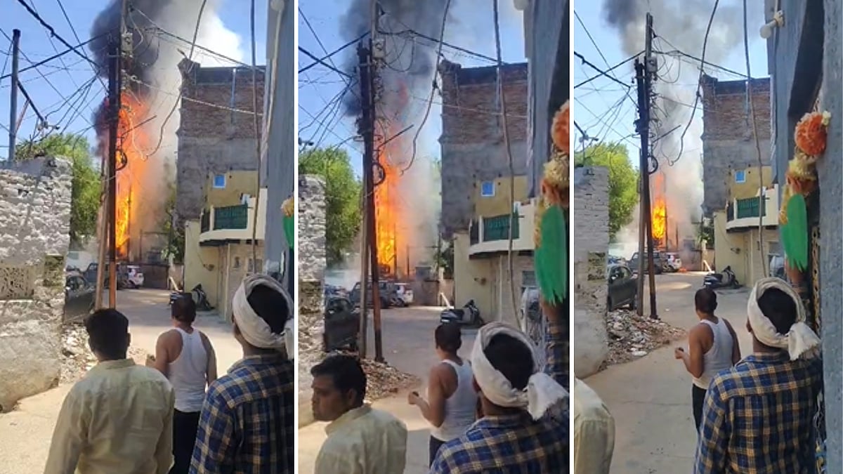 Transformer Catches Fire Amid Heatwave In MP's Morena, Major Mishap Averted -- VIDEO