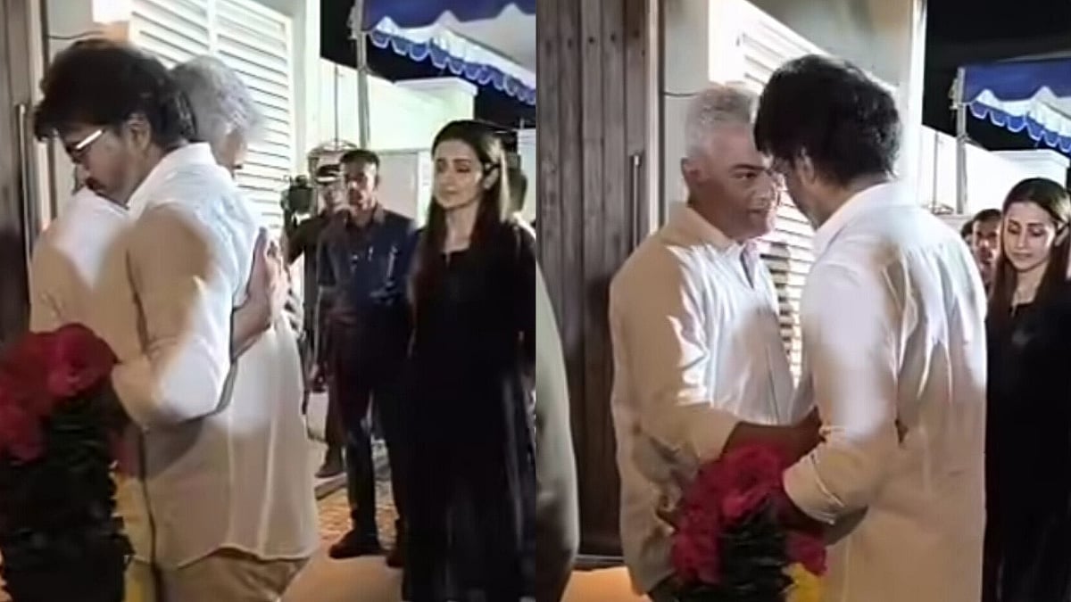Tamil Nadu CM Vijay Visits Ajith Kumar At Chennai Home After His Mother's Death Along With Trisha;...