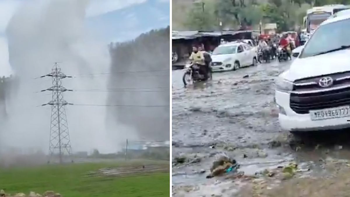 150-Foot Water Fountain Shoots Into Sky After Narmada-Kshipra Pipeline Bursts In Mhow -- VIDEO
