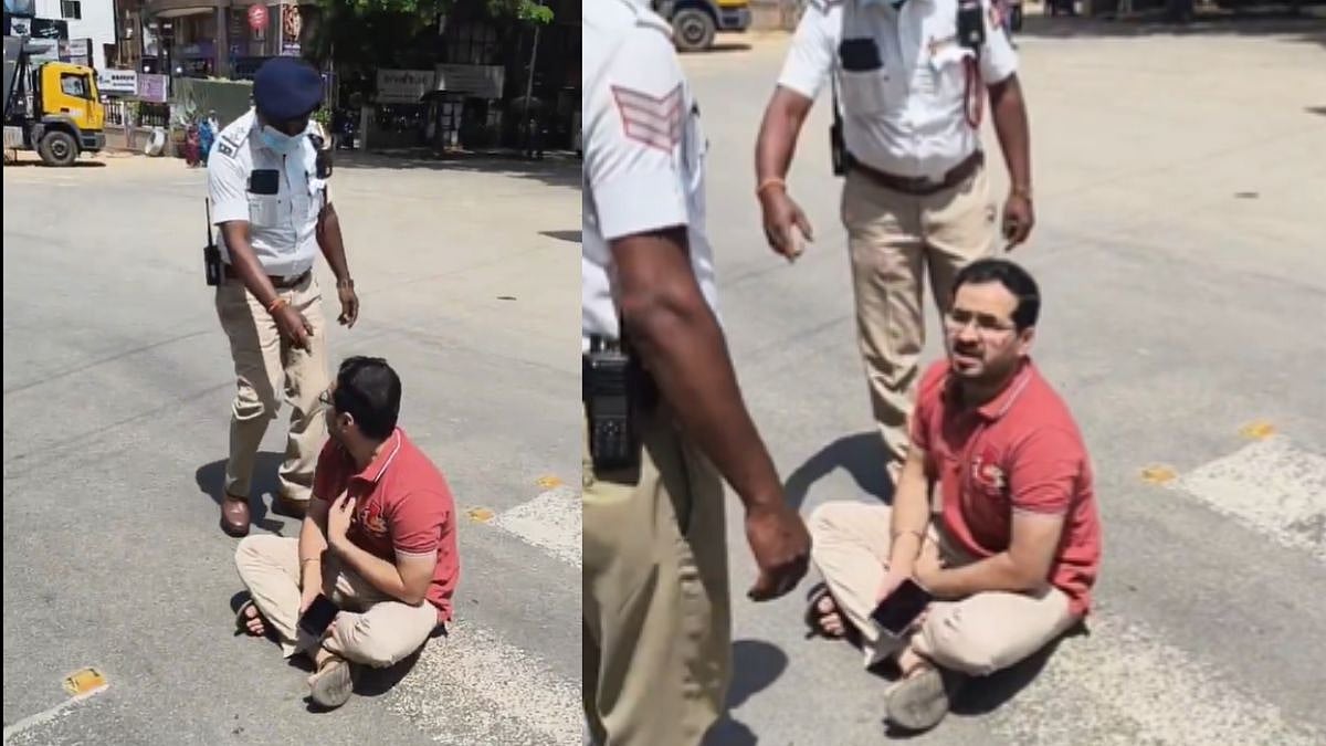 'Are We Nobody?': Pregnant Wife In Car, Bengaluru Man Stages Dharna On Road After Governor’s Convoy Causes Delay - VIDEO