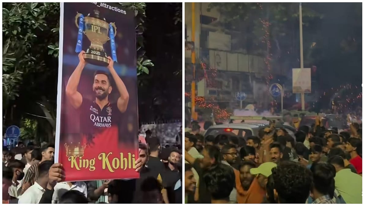 Pune: Hundreds Of RCB Fans Flood FC Road, Celebrate Historic IPL Victory