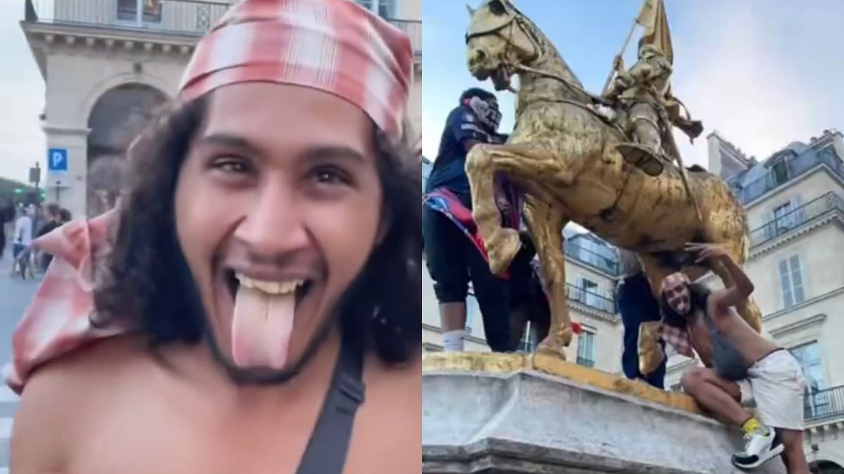 Netizens Claim 'Didi' Singer Khaled's Son Participated In Paris Riots & Vandalized Joan Of Arc's Statue - Watch Viral Video