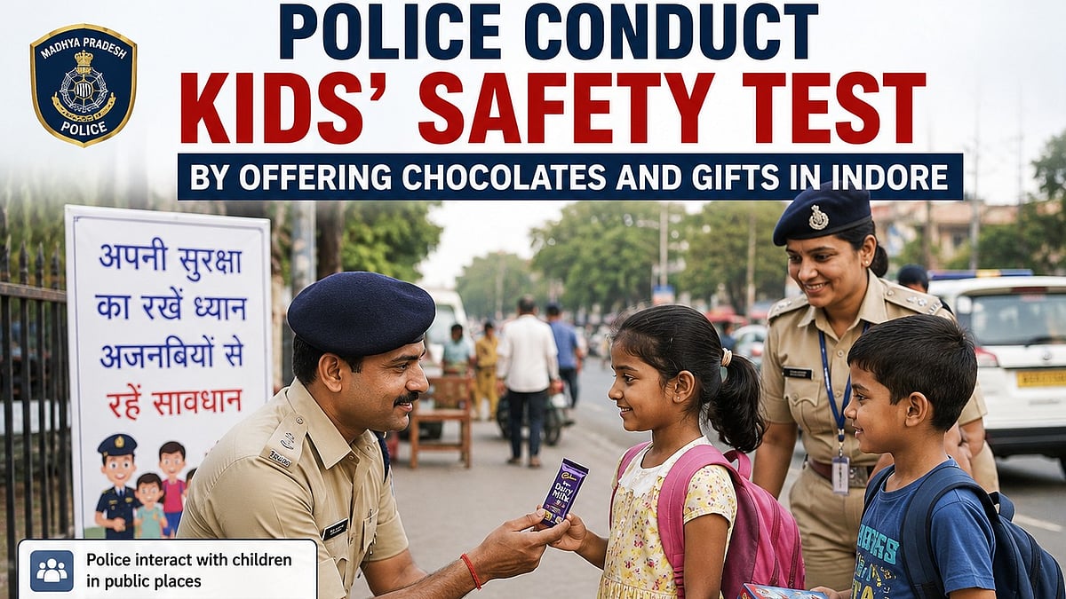 Police Conduct Kids’ Safety Test By Offering Chocolates And Gifts In Indore 