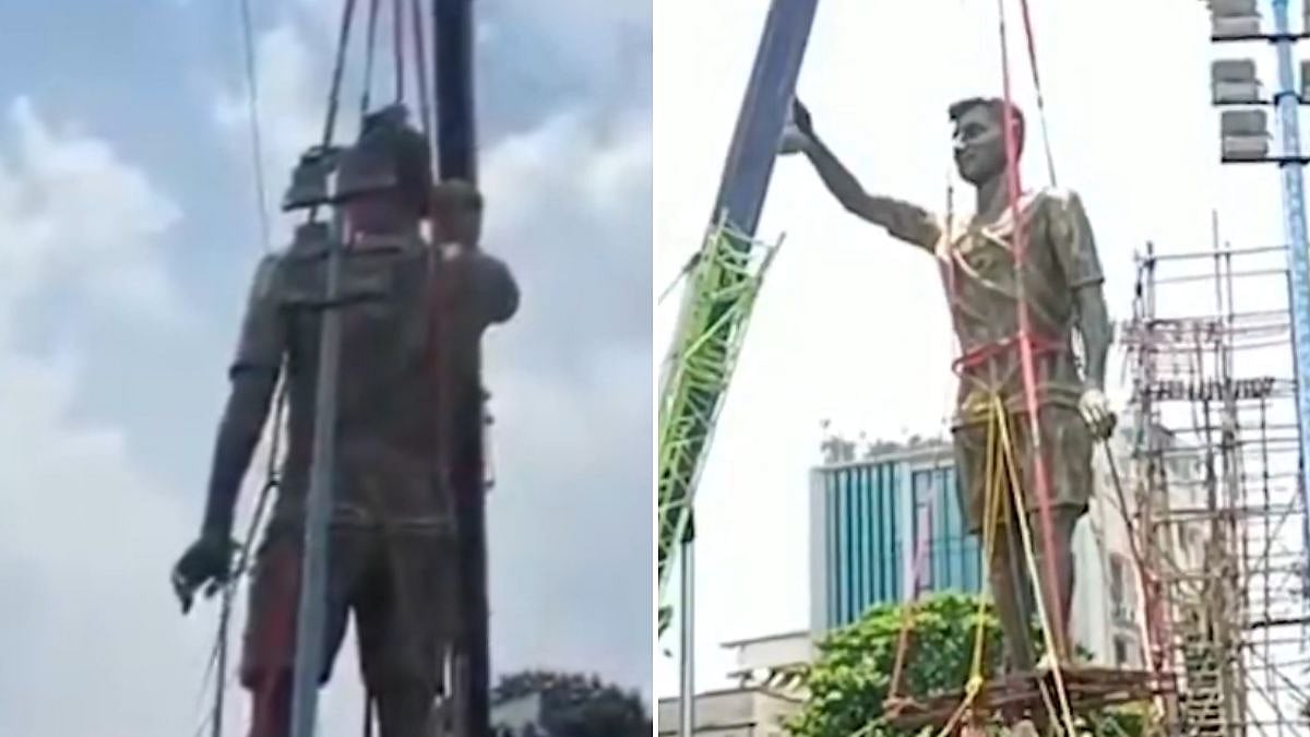 VIDEO: Lionel Messi's 70-ft Statue In Kolkata Dismantled Due To Structural Damage, 6 Months After Inauguration 
