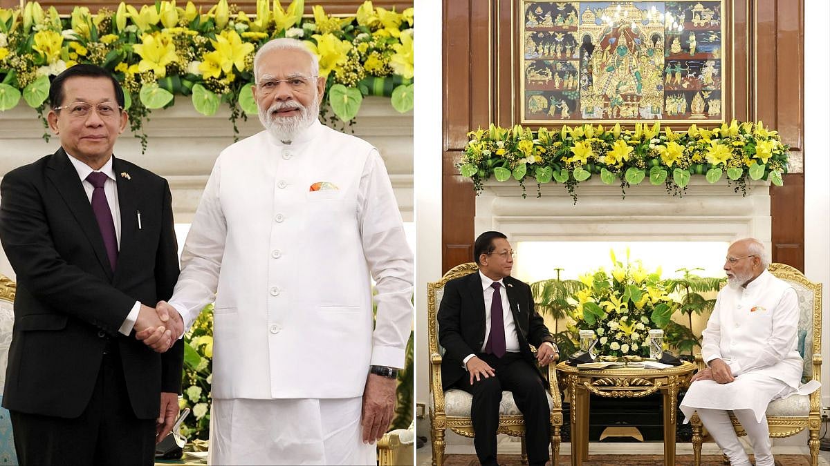 PM Narendra Modi & Myanmar President U Min Aung Hlaing Hold High-Level Bilateral Talks At Hyderabad House On Trade, Defence & Border Security