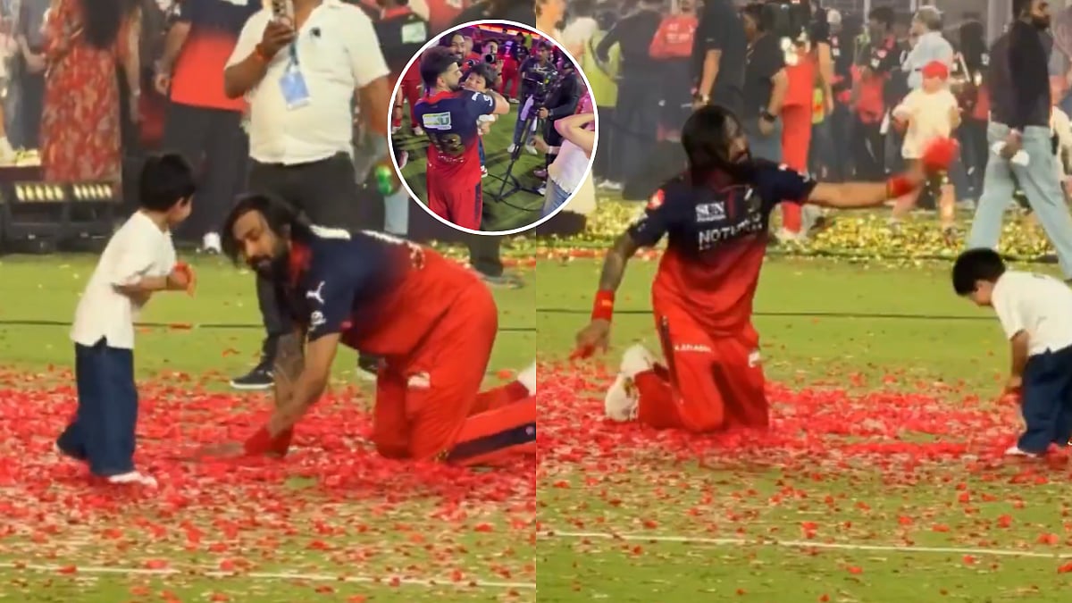 Adorable! RCB Star Krunal Pandya Plays With His Son Post Victory; Virat Kohli, Anushka's Sweet Hug Moment Goes Viral