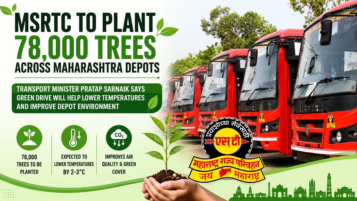 MSRTC To Plant 78,000 Trees Across Maharashtra Depots To Boost Green Cover And Reduce Heat