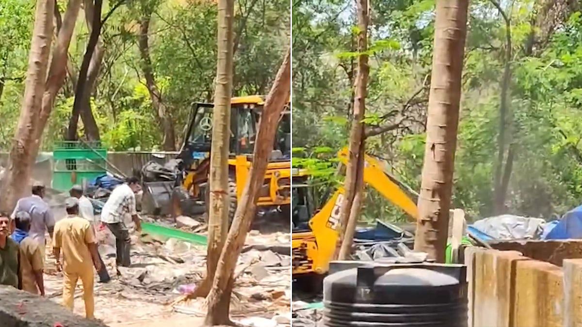 Bulldozer Action In Mumbai: Authorities Demolish Alleged Illegal Dargah In Aarey Colony Over Encroachment On Govt Land | VIDEO