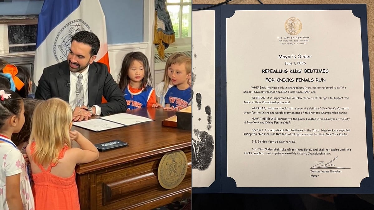 NYC Mayor Zohran Mamdani ‘Cancels’ Bedtimes So Kids Can Watch Knicks In NBA Finals; Cute Video With Children Goes Viral