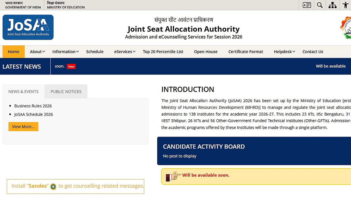 JoSAA 2026 Registration And Choice Filling Begin Today At 5 PM; Check Step-by-Step Process Here
