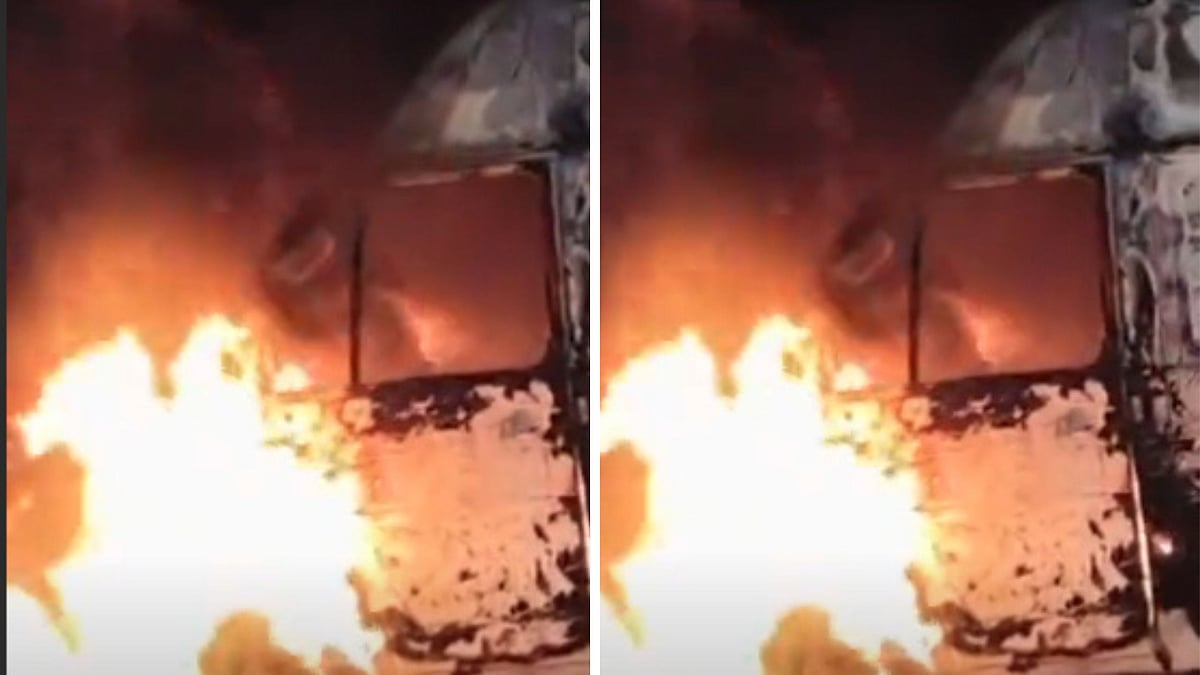 ‘Janani Express’ Destroyed In Midnight Blaze In Khandwa