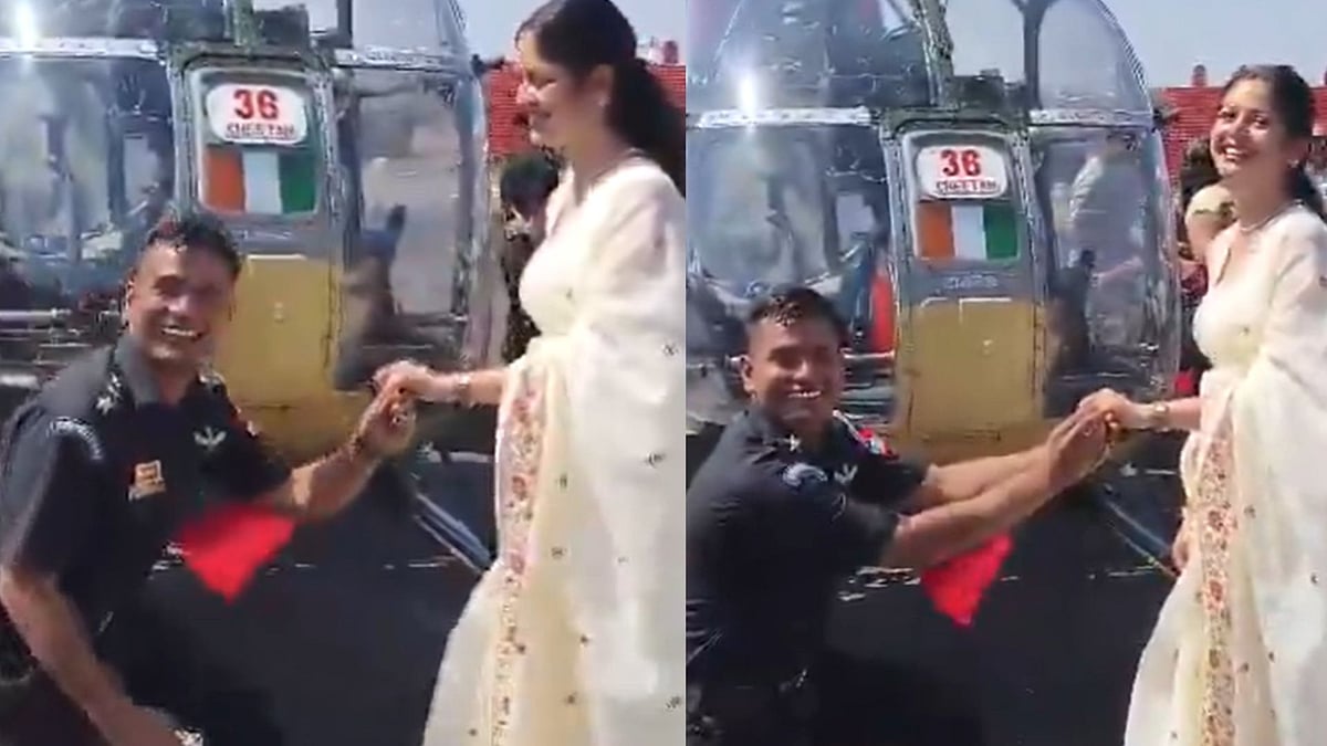 'Here, Love Took Flight': Army Pilot Romantically Proposes To Girlfriend After Convocation In Nashik; Adorable Viral Video Melts Hearts