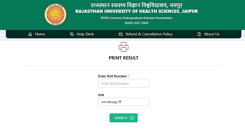 RUHS CUET Result 2026 Declared For Nursing & Pharmacy At ruhscuet2026.com; Check Direct Link Here 