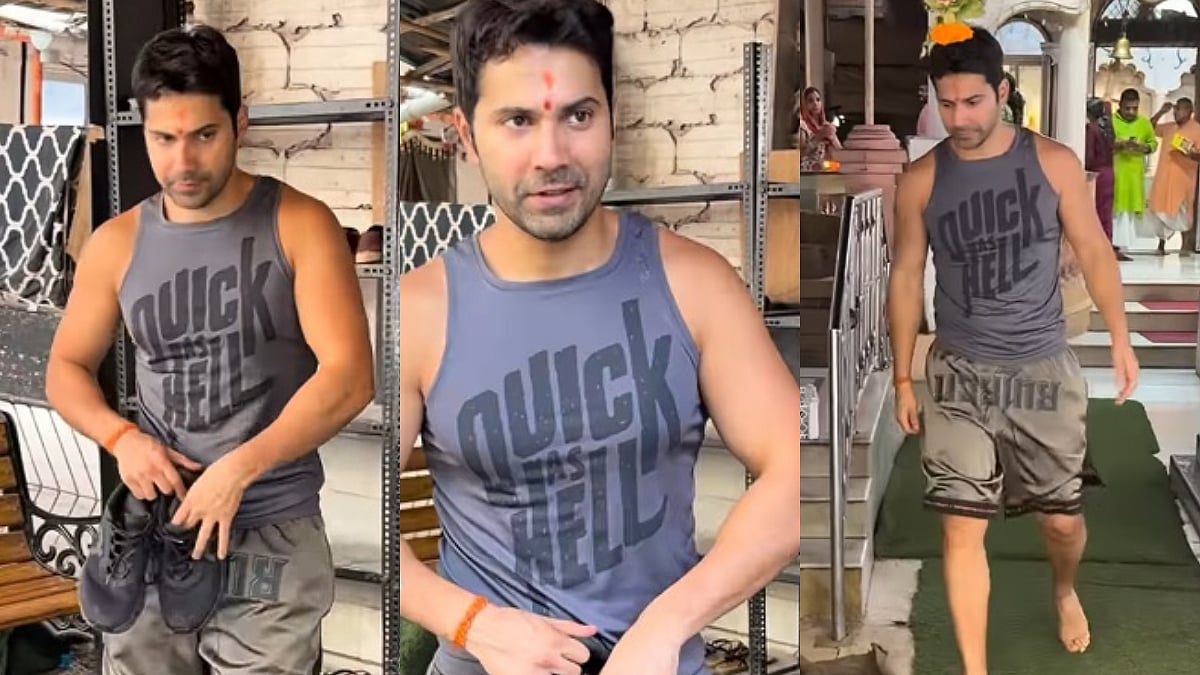 'Kuch Dhangka Pehen Leta Mandir Aaya Hai': Varun Dhawan Visits Temple In Mumbai Wearing Shorts & Vest, Netizens Slam Him - Watch Video