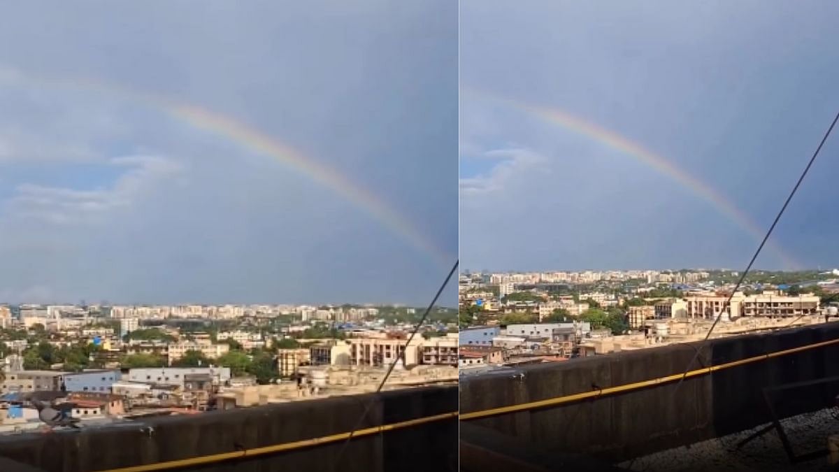 Rainbow brightens Mumbai skies amid pre-monsoon showers, but flooding hits several areas – VIDEO
