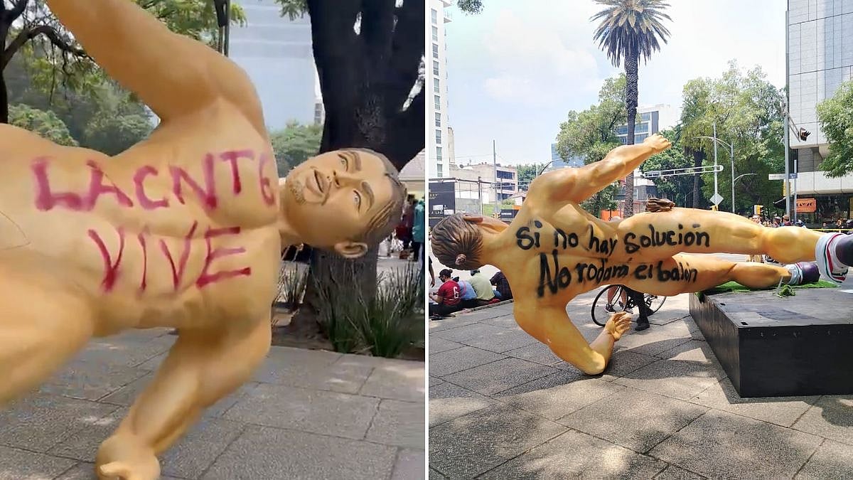 VIDEO: Mexico On The Boil As Protesting Teachers Bring Down Statues Of Football Stars Ahead Of FIFA World Cup 2026