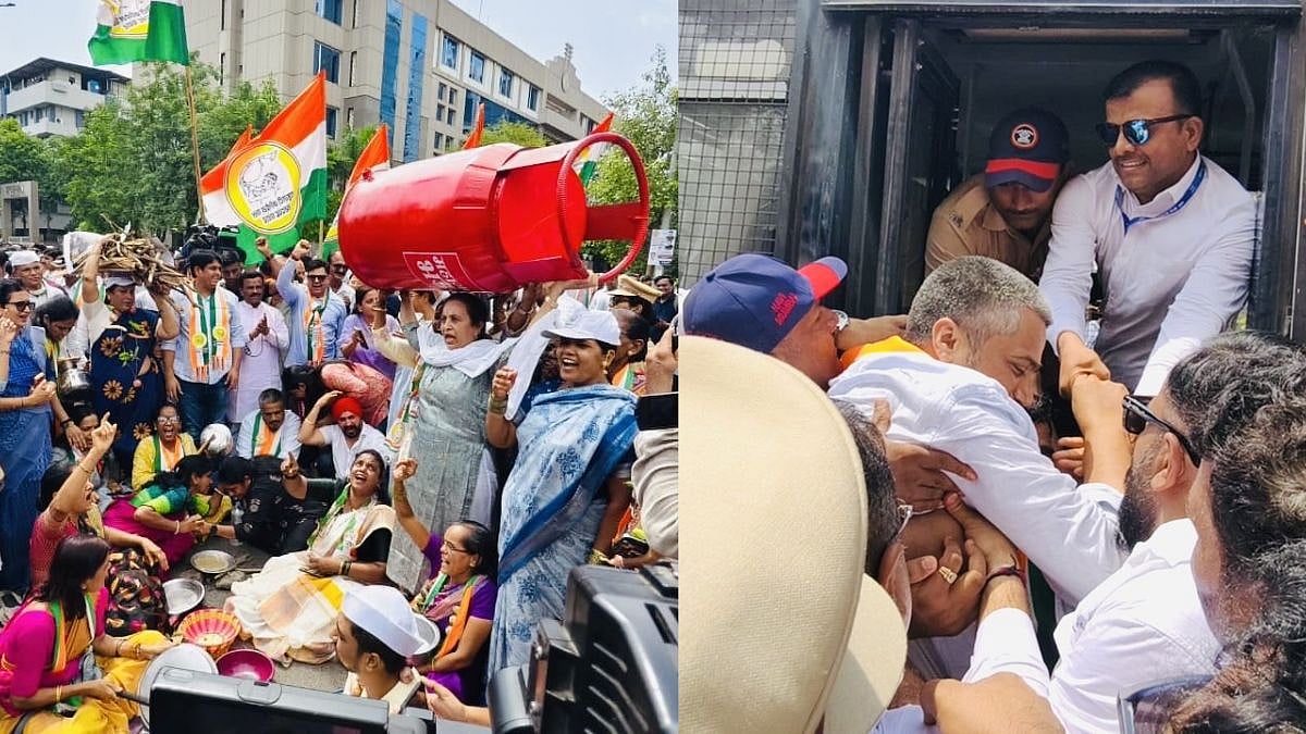Navi Mumbai: Rohit Pawar, Jitendra Awhad Among NCP-SP Leaders Detained As Party Protests Over Recent Petrol, Diesel & LPG Price Hike - WATCH 