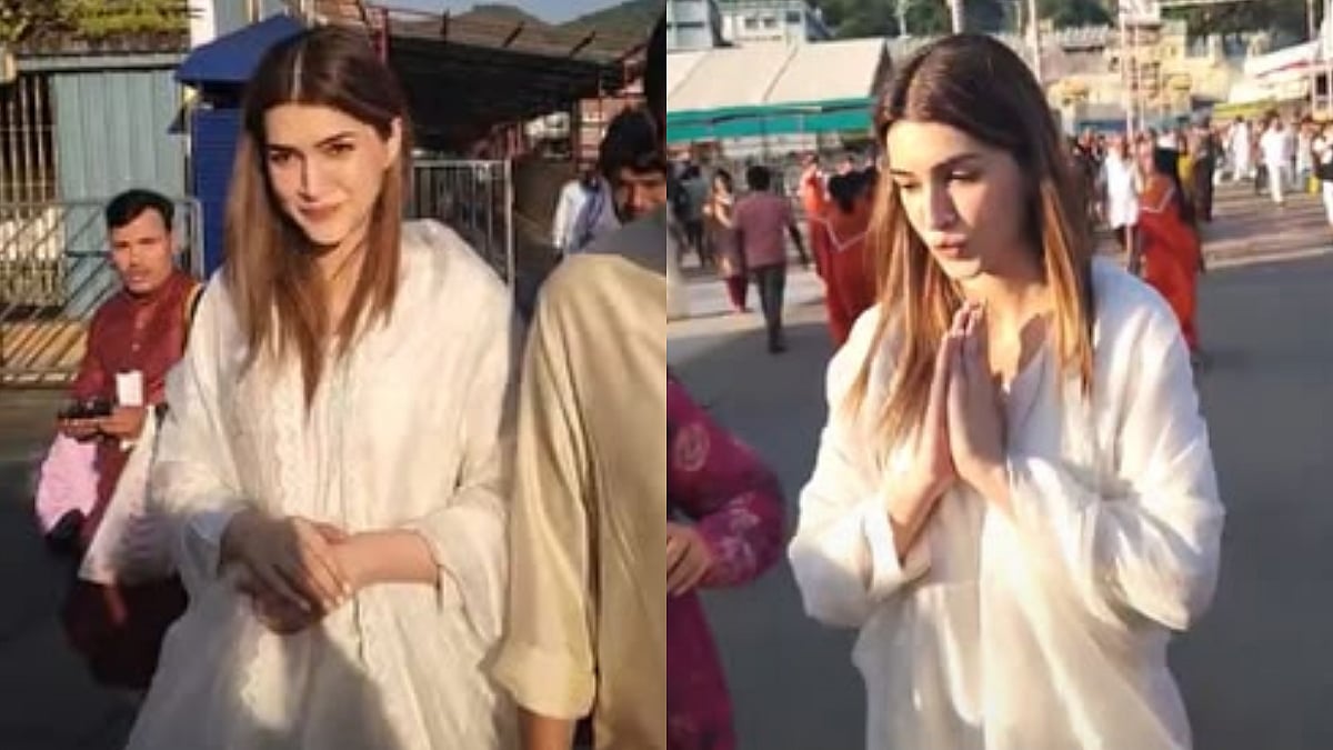 Kriti Sanon Seeks Blessings At Tirumala Temple Ahead Of Cocktail 2 Release, Greets Paps With Folded Hands—VIDEO