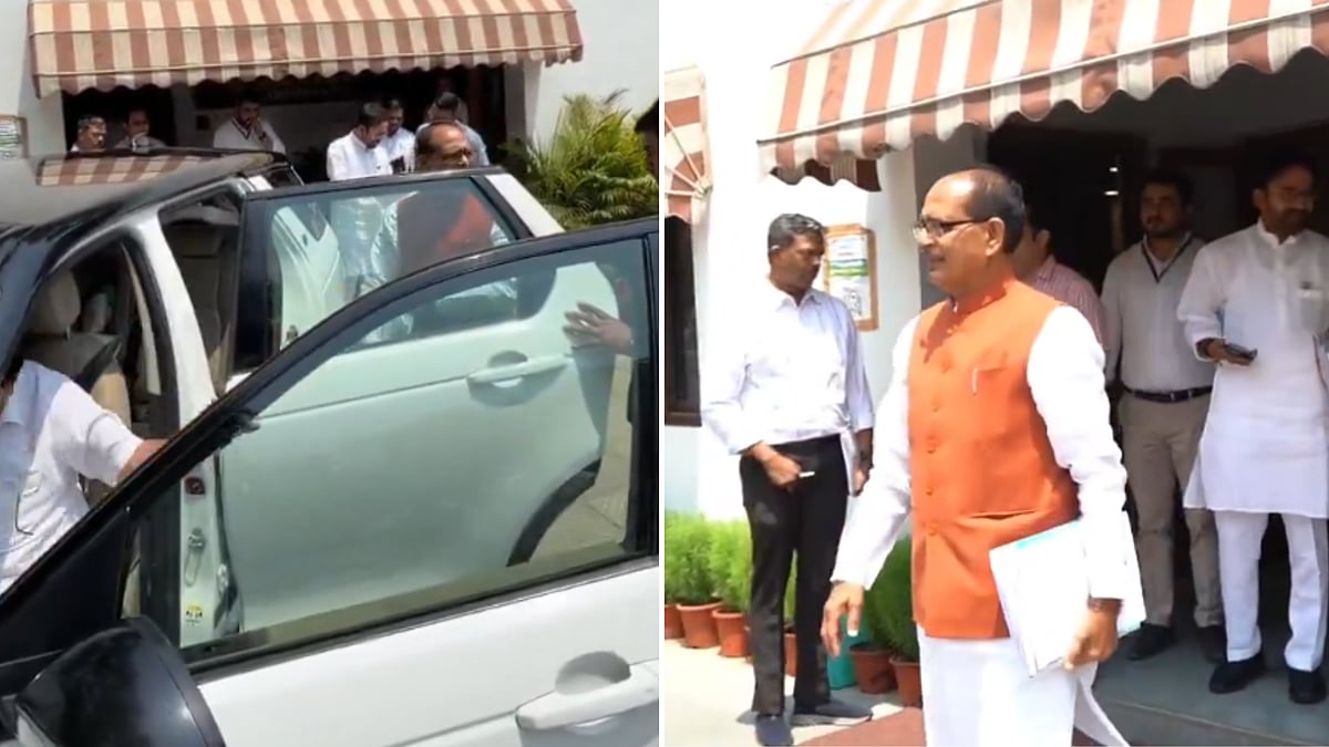 Union Minister Shivraj Singh Chouhan Opts For Carpooling With Jal Shakti Minister CR Patil & Coal Minister G Kishan Reddy After PM Modi's 'Save Fuel' Appeal -- VIDEO
