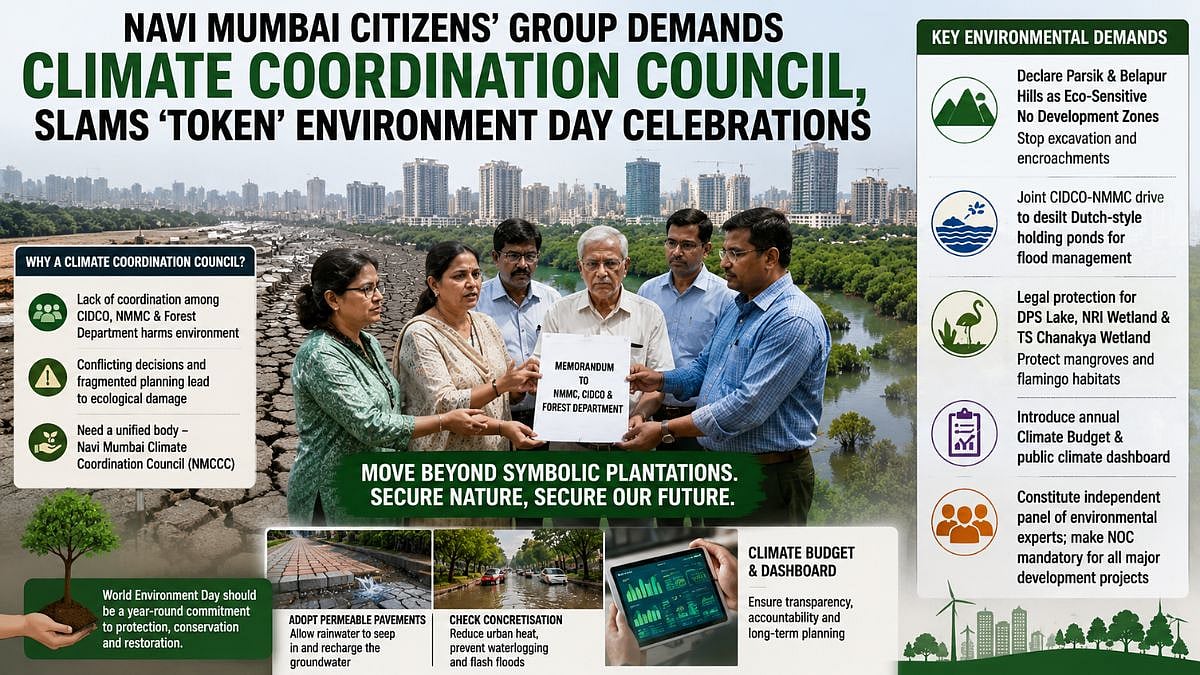 Navi Mumbai Citizens' Group Demands Climate Coordination Council, Slams 'Token' Environment Day Celebrations