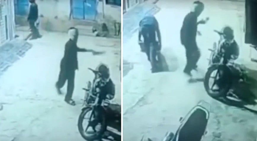 Woman Spots Men Sprinkling Petrol Outside House In Gwalior; Miscreants Flee Before Setting Fire-- VIDEO