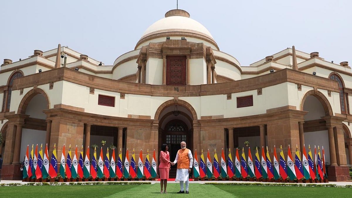 PM Modi, Venezuela Acting President Delcy Rodríguez Hold Bilateral Talks In New Delhi