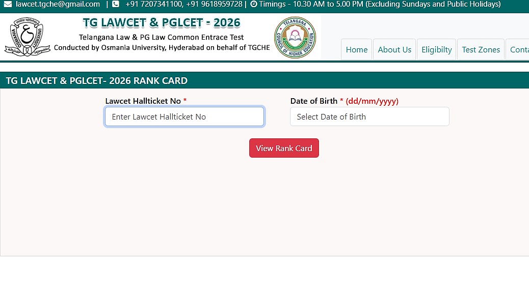 TS LAWCET, PGLCET 2026 Results Declared At lawcet.tgche.ac.in; Direct Link Here