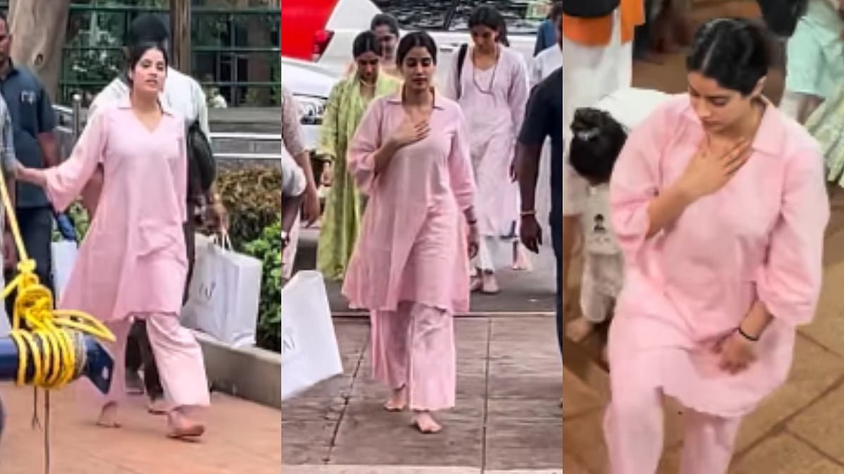 Video: Janhvi Kapoor Climbs 3,550 Barefoot Steps To Tirumala To Seek Blessings For Peddi