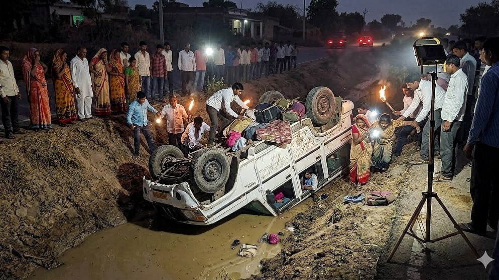 2 Killed, 8 Injured After Overloaded Bolero Plunges Into Ditch In MP's Maihar