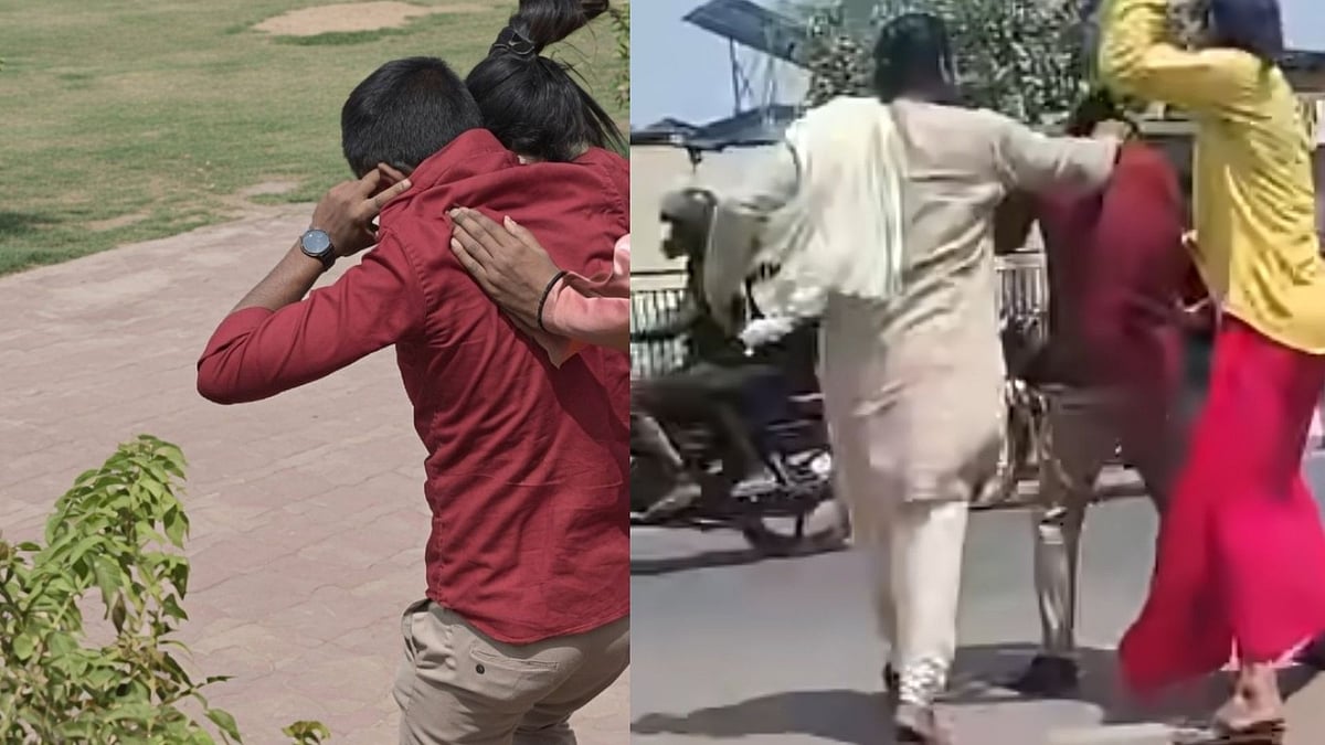 'Kisne Permission Di?': Young Couple Chased & Beaten By Men Dressed As Saints In Ayodhya Park; Video Sparks Outrage