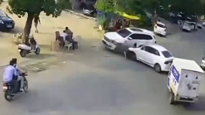 Video: Speeding SUV Rams Into 2 Men Sitting Under Tree In Greater Noida, Both Injured