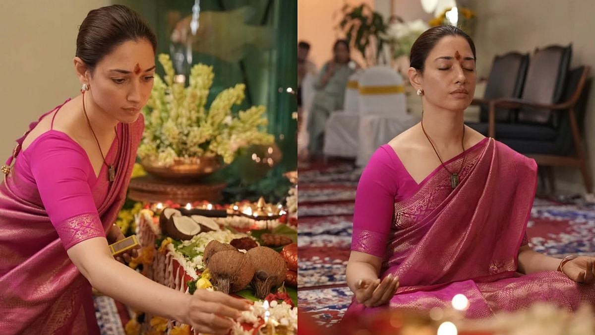 Tamannaah Bhatia Welcomes Linga Bhairavi Devi Into Her Mumbai Home, Says 'Found Myself Sitting Beside Devi'