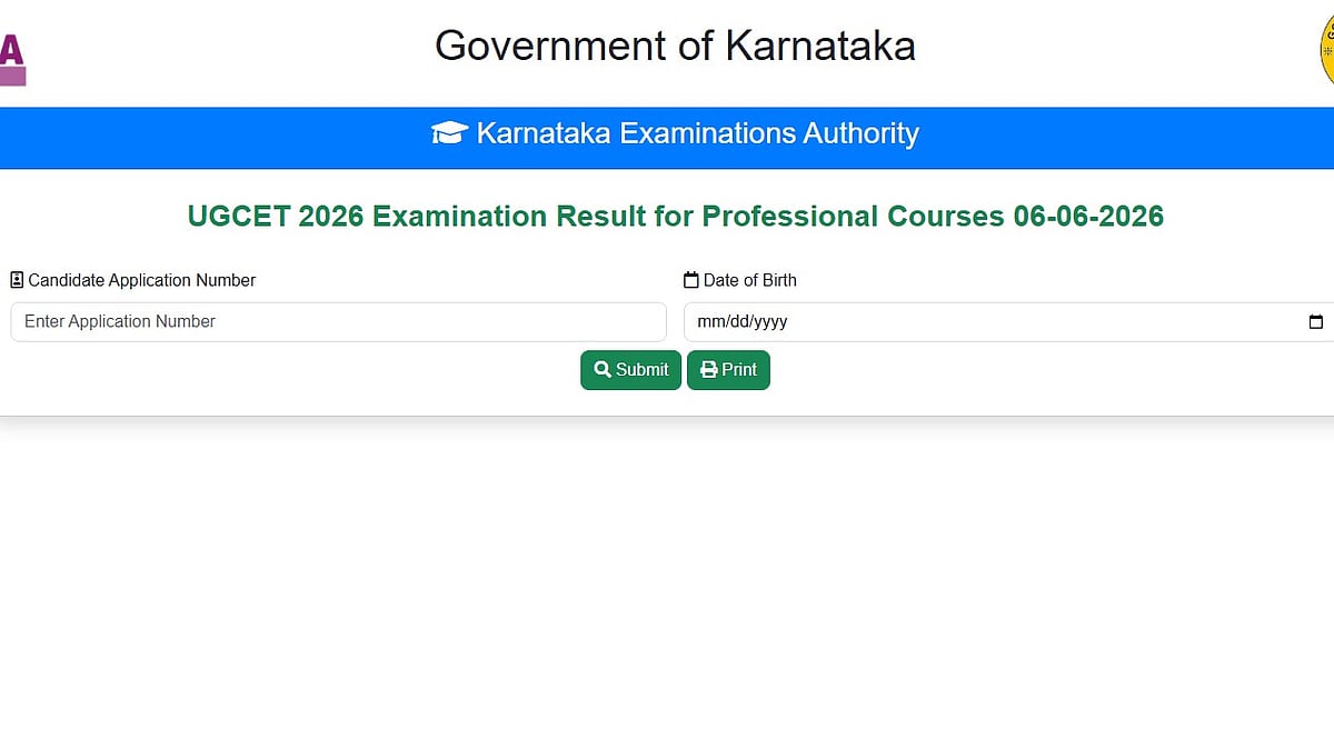 KCET UGCET Result 2026 Link Active At cetonline.karnataka.gov.in; Direct Link Here