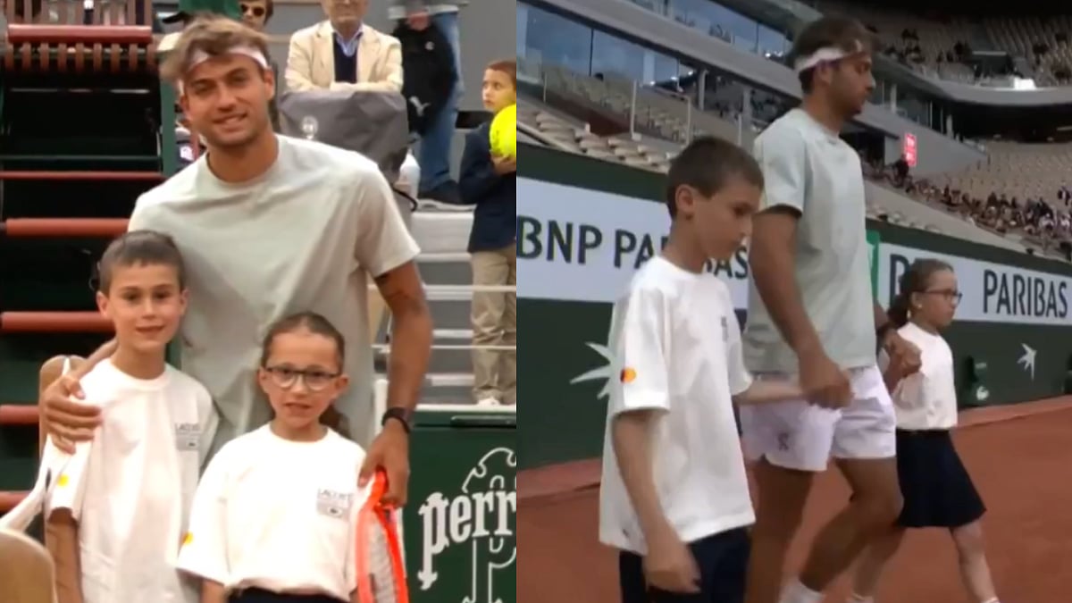 Flavio Cobolli Creates Unforgettable Memory For 2 Young Fans At Roland Garros After Matteo Arnaldi Withdraws From Semi-Final Clash | Video