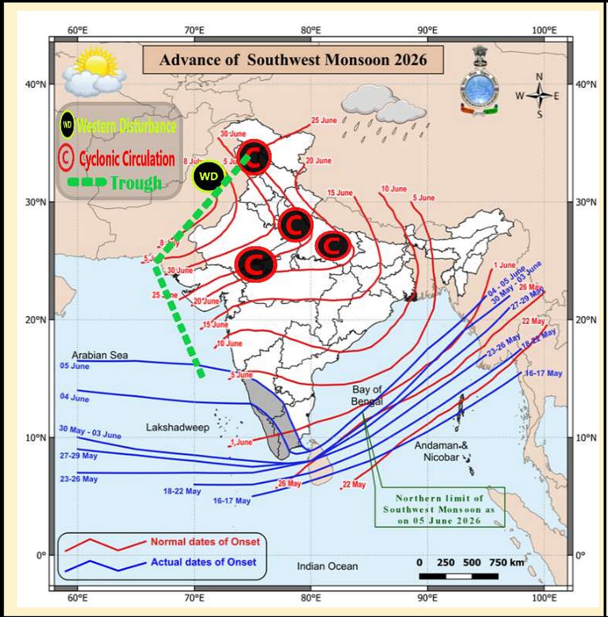 Weather systems affecting Madhya Pradesh at present 