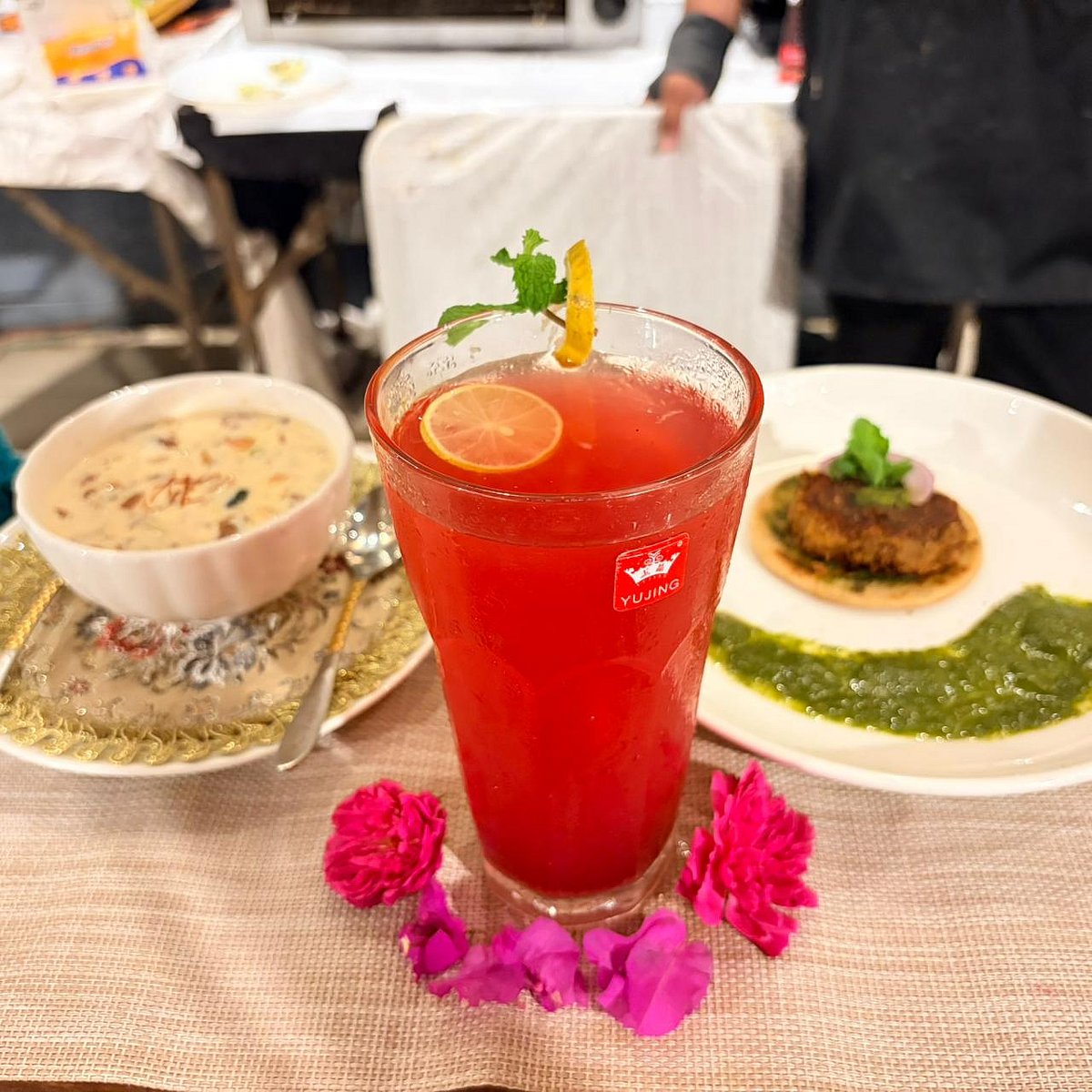 4th price:  Veg Galouti Kebab,
Gul-e-Benami Kheer, Pushp-e-milan
