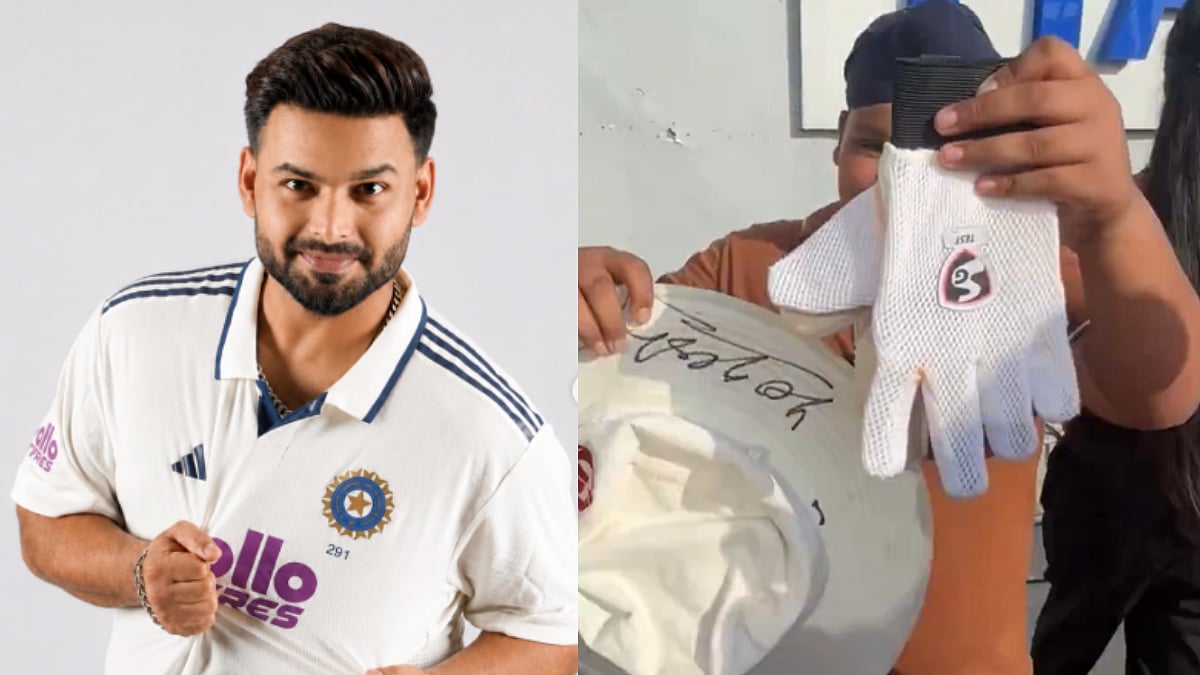 Heartwarming Moment! Young Fan Spotted With Rishabh Pant's Hat And Gloves During IND vs AFG Test Match | Video
