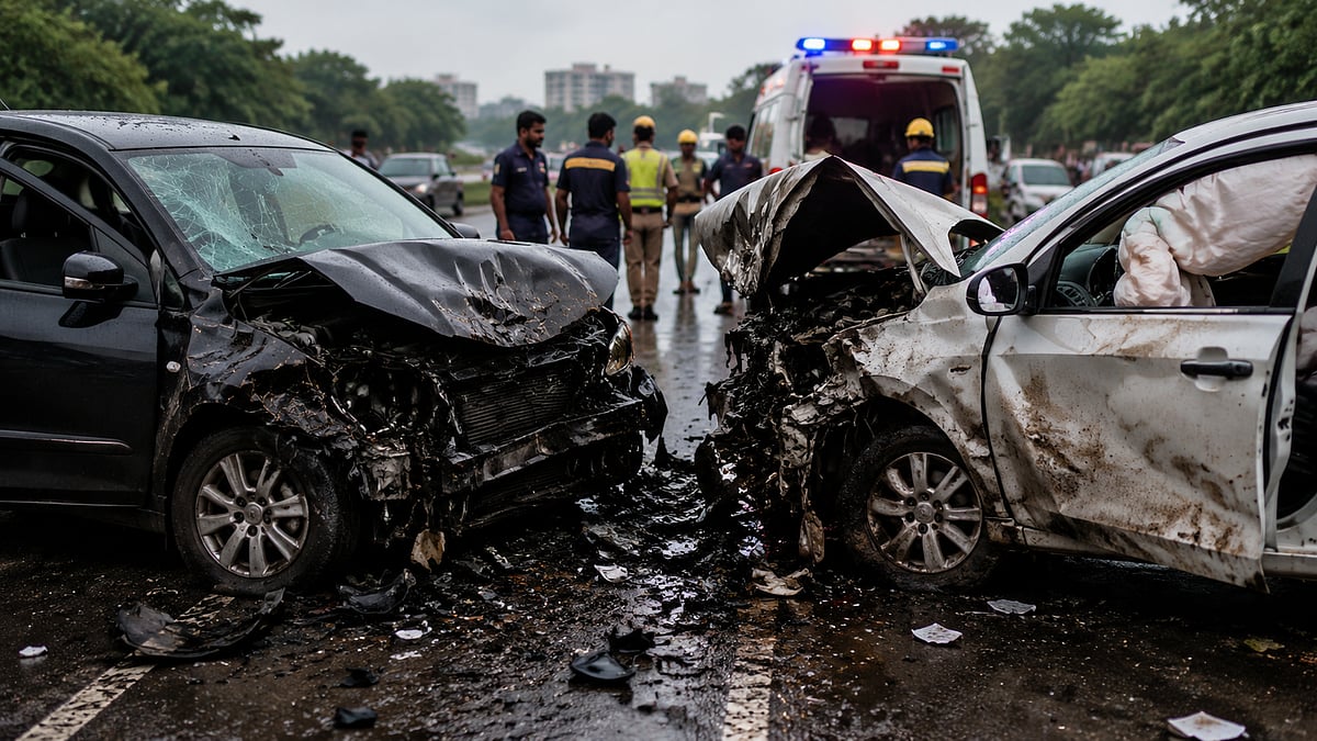 Head-On Collision On Nalasopara-Virar Link Road Leaves Five Injured, One Critical; Airbag Failure Worsens Tragedy For Some Victims