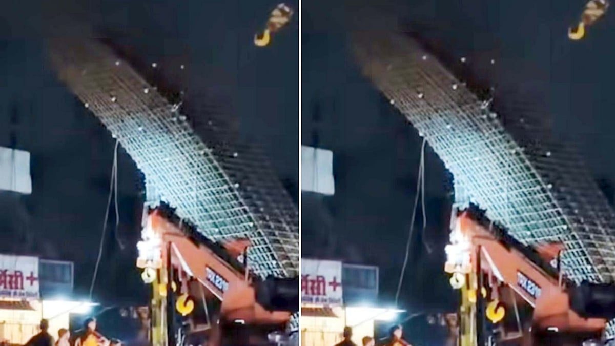 Metro’s Under-Construction Pillar Tilts At Karond Square In Bhopal 
