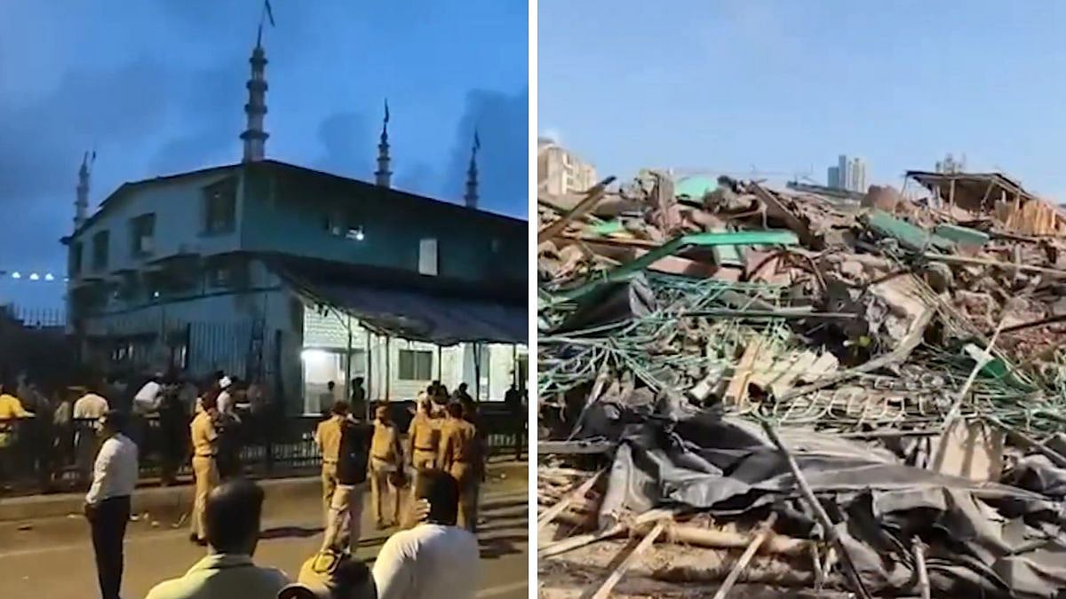 VIDEO: MBMC Bulldozes 'Illegal' Noori Masjid In Bhayandar, Temple Structure Nearby Also Faces Action Amid Heavy Police Deployment